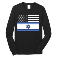 Israeli American Flag Long Sleeve Shirt