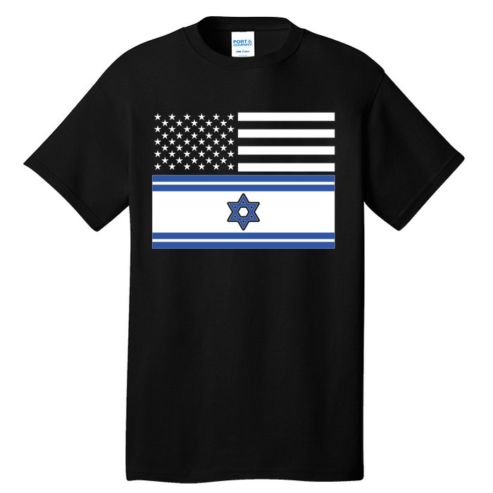 Israeli American Flag Tall T-Shirt