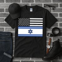 Israeli American Flag Tall T-Shirt