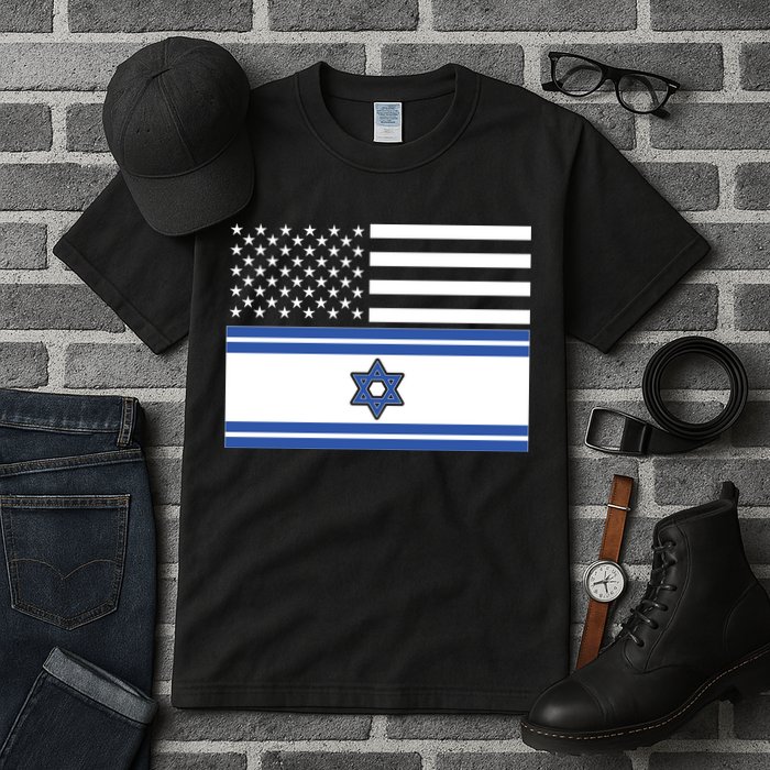 Israeli American Flag Tall T-Shirt