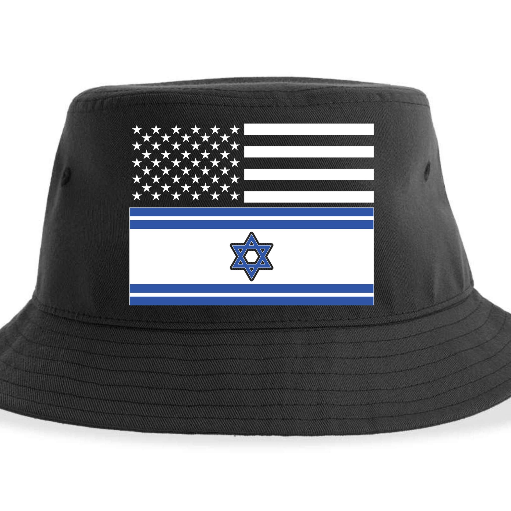Israeli American Flag Sustainable Bucket Hat