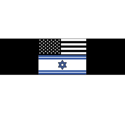 Israeli American Flag Bumper Sticker