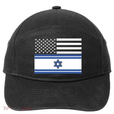 Israeli American Flag 7-Panel Snapback Hat