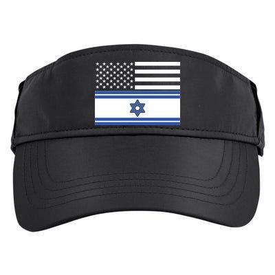 Israeli American Flag Adult Drive Performance Visor