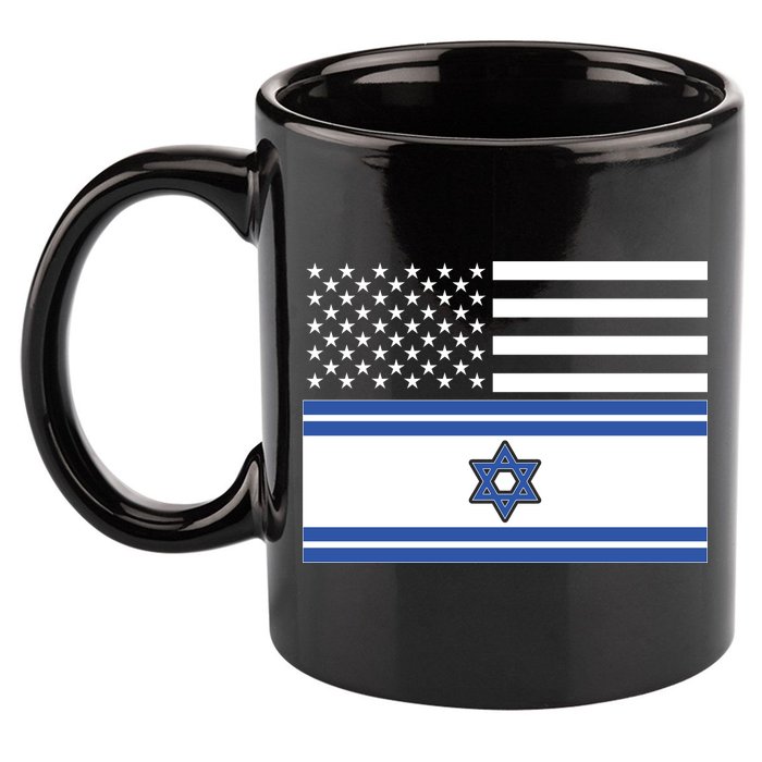 Israeli American Flag 11oz C Handle Ceramic Mug