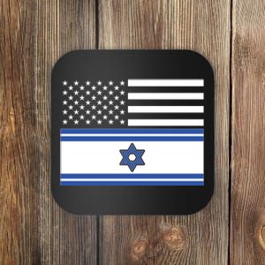 Israeli American Flag Coaster