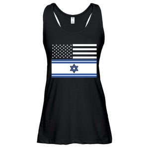 Israeli American Flag Ladies Essential Flowy Tank