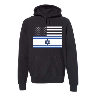 Israeli American Flag Premium Hoodie