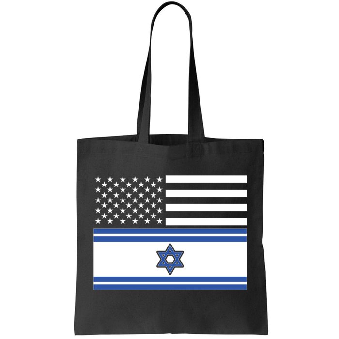 Israeli American Flag Tote Bag