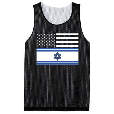 Israeli American Flag Mesh Reversible Basketball Jersey Tank