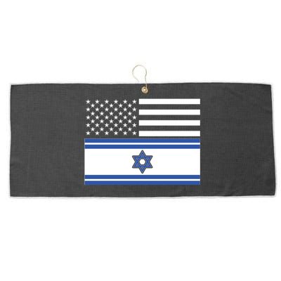 Israeli American Flag Large Microfiber Waffle Golf Towel