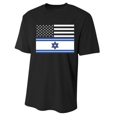 Israeli American Flag Performance Sprint T-Shirt