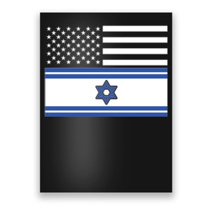 Israeli American Flag Poster