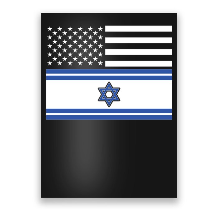 Israeli American Flag Poster