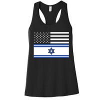 Israeli American Flag Women's Racerback Tank