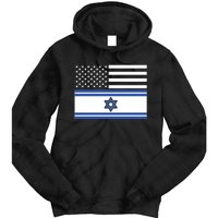 Israeli American Flag Tie Dye Hoodie