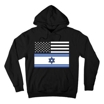 Israeli American Flag Tall Hoodie