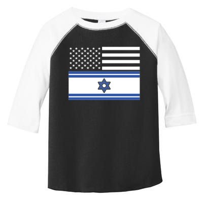 Israeli American Flag Toddler Fine Jersey T-Shirt