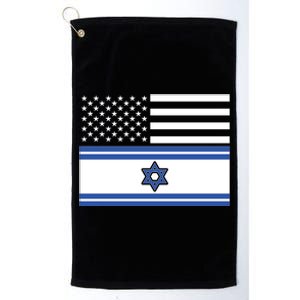 Israeli American Flag Platinum Collection Golf Towel