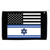 Israeli American Flag Grommeted Golf Towel