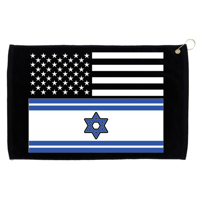 Israeli American Flag Grommeted Golf Towel