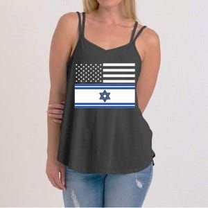 Israeli American Flag Women's Strappy Tank