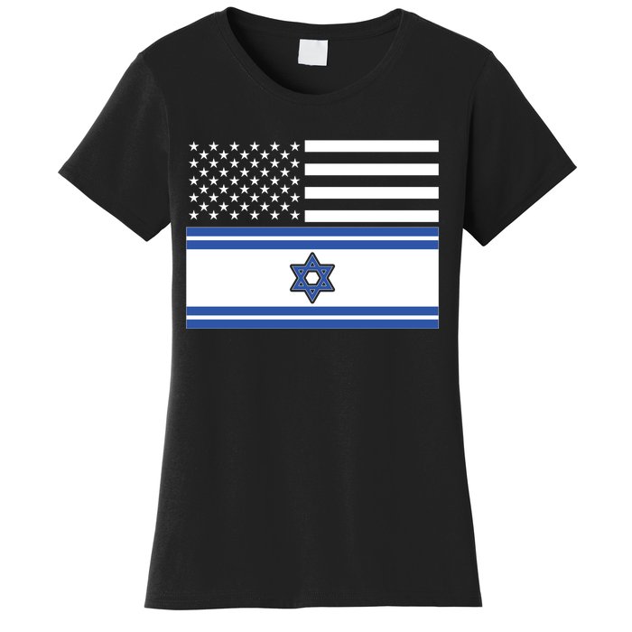 Israeli American Flag Women's T-Shirt