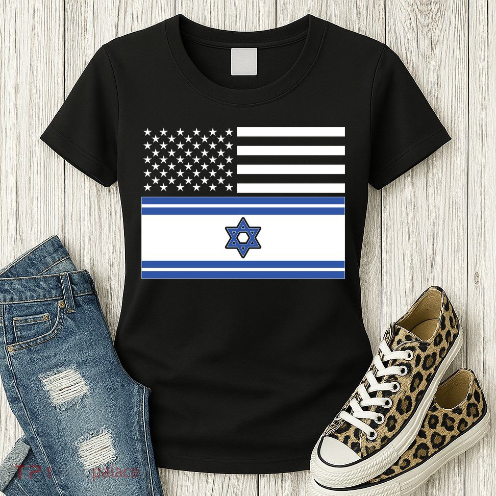 Israeli American Flag Women's T-Shirt