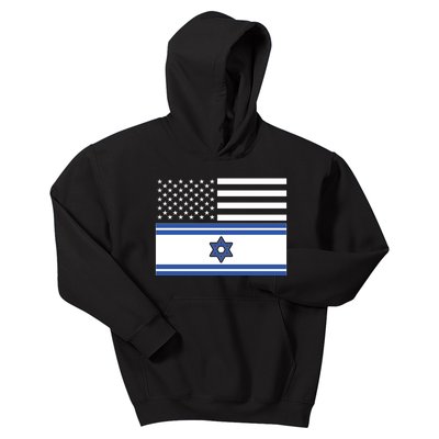 Israeli American Flag Kids Hoodie