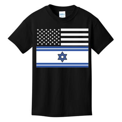 Israeli American Flag Kids T-Shirt