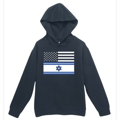 Israeli American Flag Urban Pullover Hoodie