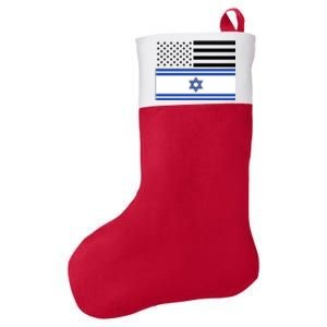 Israeli American Flag Felt Holiday Christmas Stocking