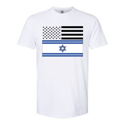 Israeli American Flag Softstyle CVC T-Shirt