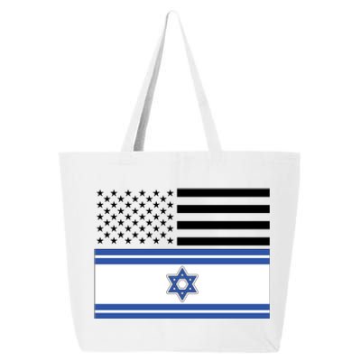 Israeli American Flag 25L Jumbo Tote