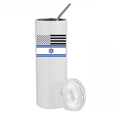 Israeli American Flag Stainless Steel Tumbler