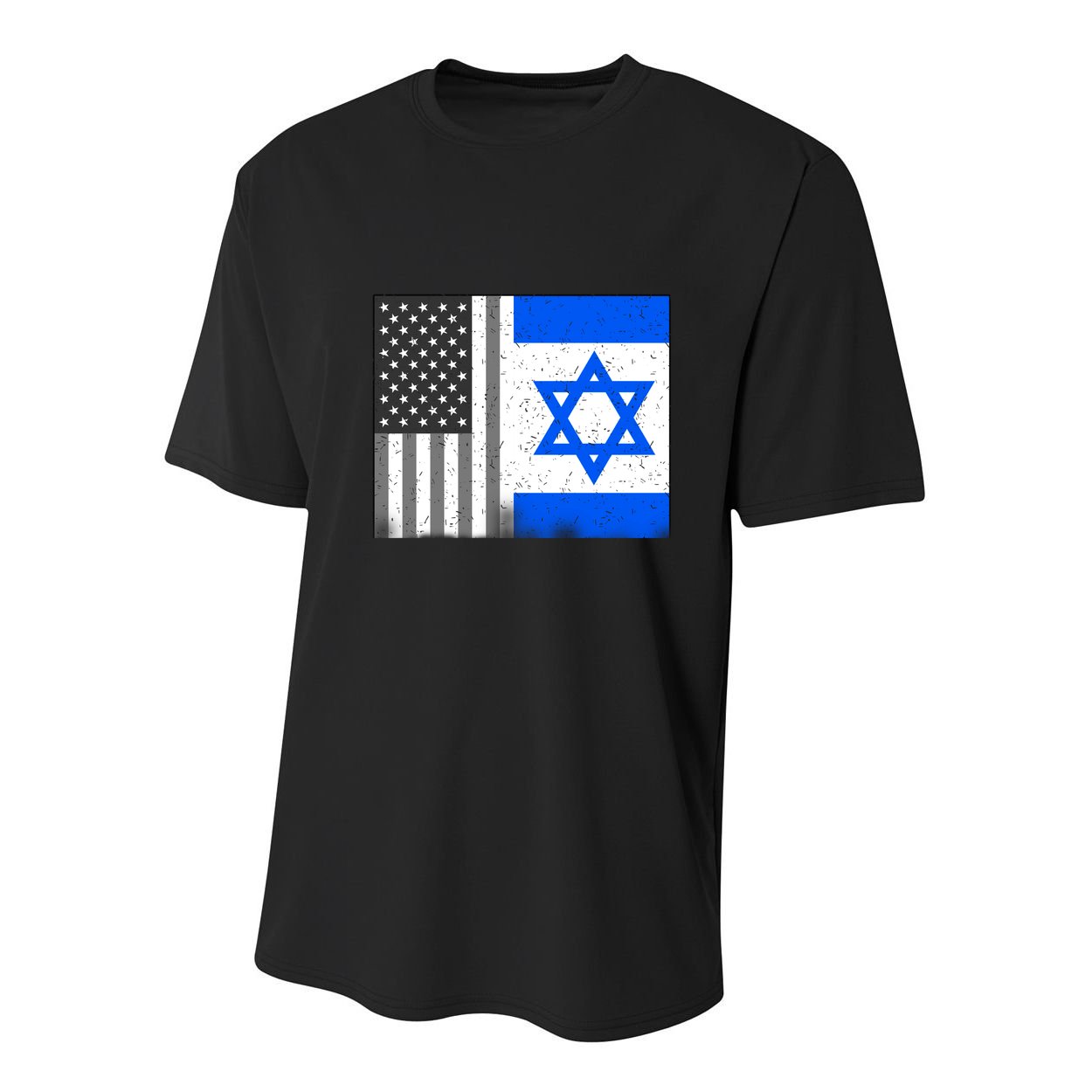 Israeli American Flag Pride Israel USA Youth Performance Sprint T-Shirt
