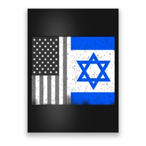 Israeli American Flag Pride Israel USA Poster