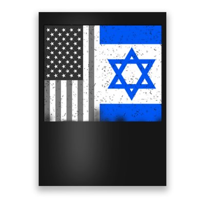 Israeli American Flag Pride Israel USA Poster