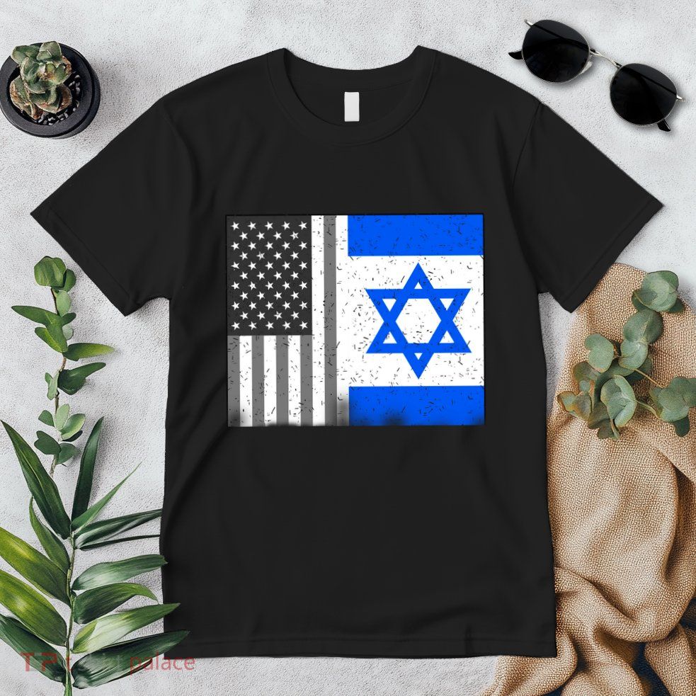 Israeli American Flag Pride Israel USA Premium T-Shirt