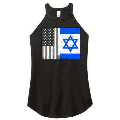 Israeli American Flag Pride Israel USA Women’s Perfect Tri Rocker Tank