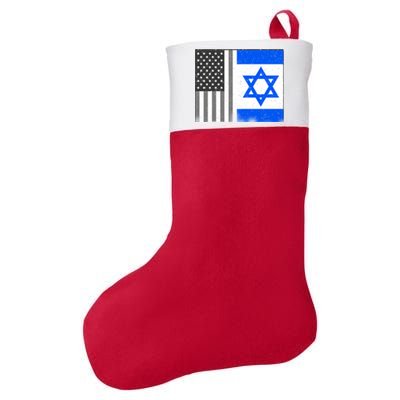 Israeli American Flag Pride Israel USA Felt Holiday Christmas Stocking