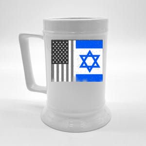 Israeli American Flag Pride Israel USA Beer Stein