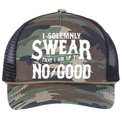 I Solemnly Swear That I Am To No Good Retro Rope Trucker Hat Cap