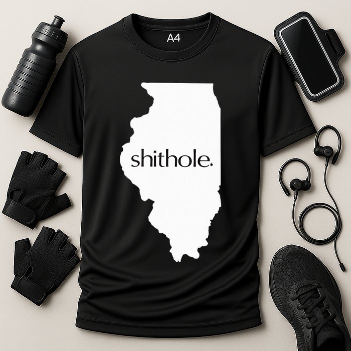 Illinois Shithole Shithole Gear Standard Cooling Performance Crew T-Shirt