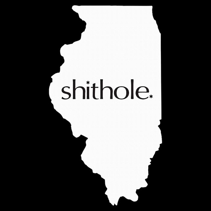 Illinois Shithole Shithole Gear Standard Flat Bill Trucker Hat