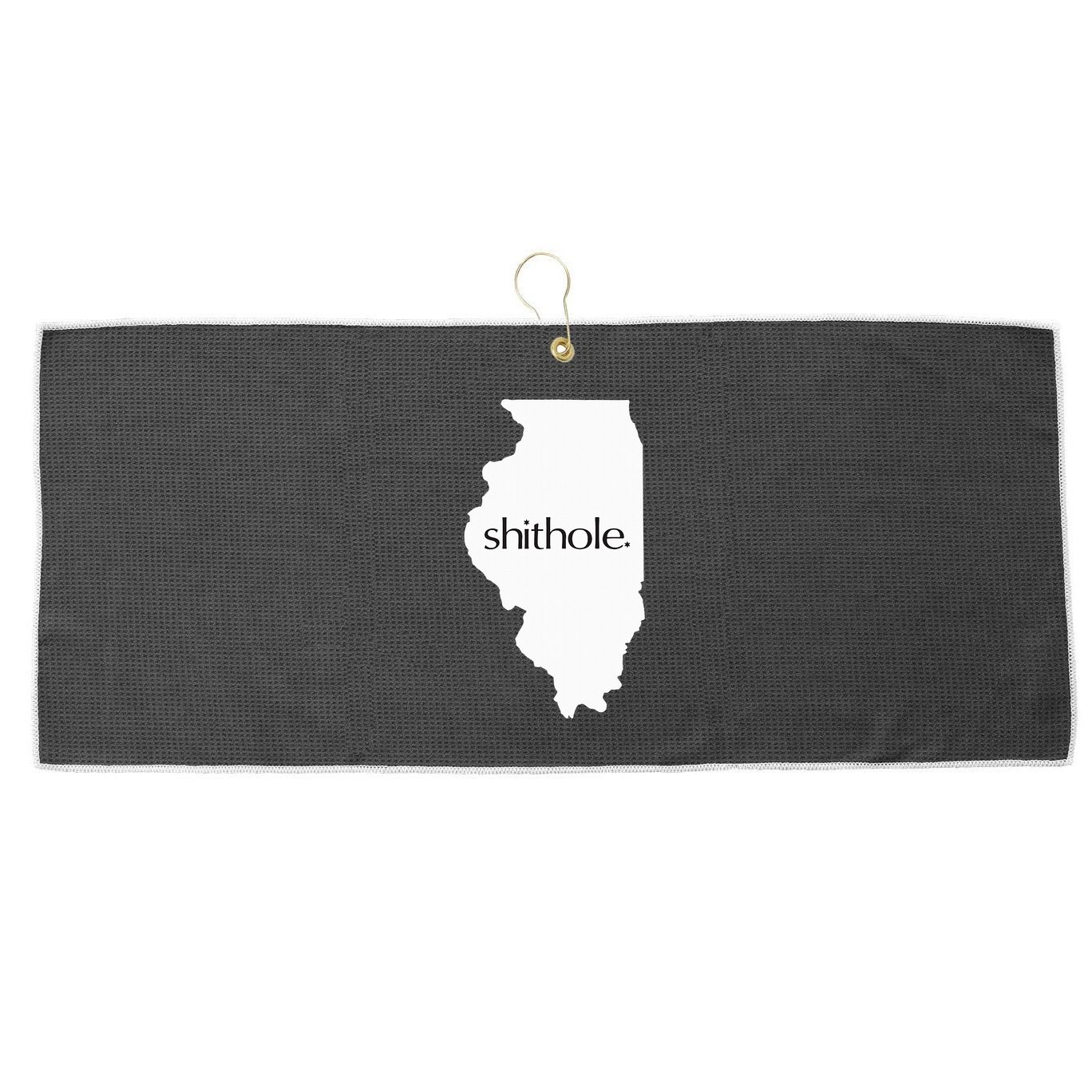 Illinois Shithole Shithole Gear Standard Large Microfiber Waffle Golf Towel