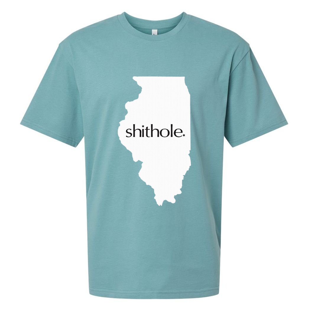 Illinois Shithole Shithole Gear Standard Sueded Cloud Jersey T-Shirt