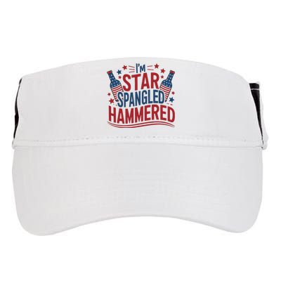 IM Star Spangled Hammered Funny 4th Of July Adult Drive Performance Visor