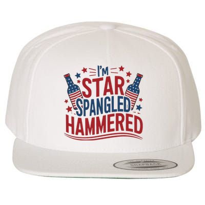 IM Star Spangled Hammered Funny 4th Of July Wool Snapback Cap