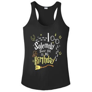 I Solemnly Swear That Its My Birthday Funny Ladies PosiCharge Competitor Racerback Tank